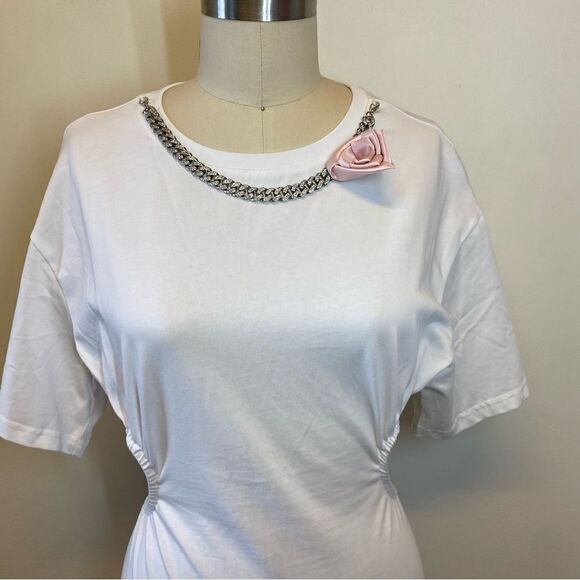 Ozlana Australia white cotton dress with bow  📦 - Picture 5 of 15